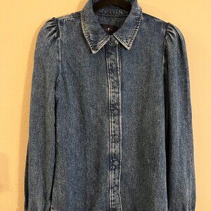 7 for All Mankind Women denim shirt size M
